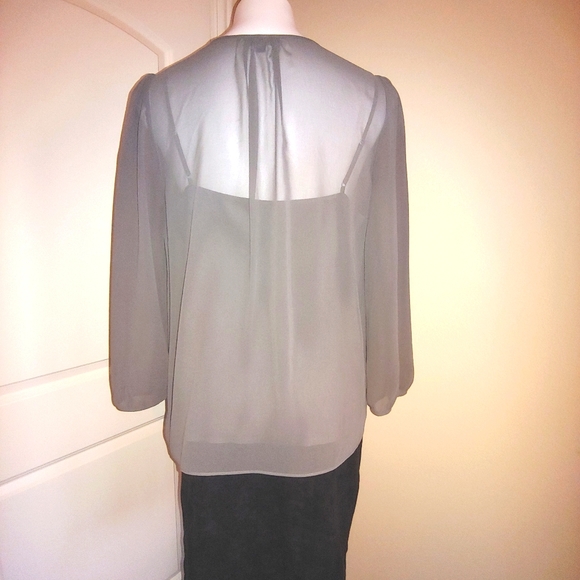 Sequin Blouse with Camisole in Grey Size 10 - Picture 2 of 5
